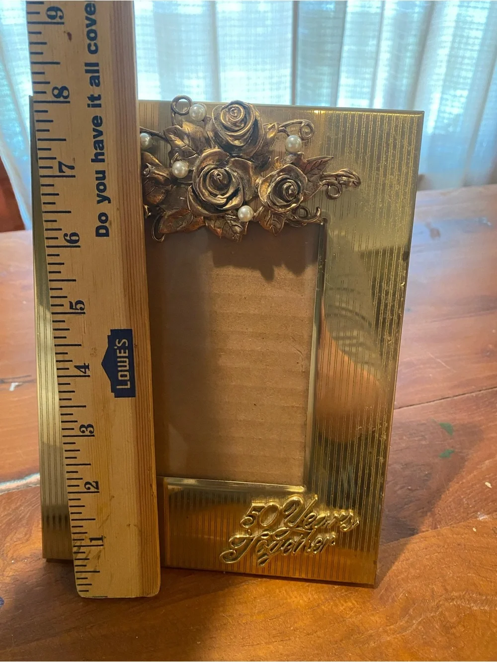 Gold '50 Years Together' Musical Floral Picture Frame - Home Accents